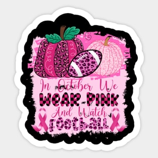 Leopard Football Pink Ribbon Breast Cancer Awareness Support Sticker